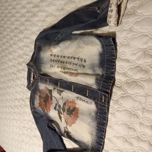 Chicos Design Oriental Design Demin Jeans Jacket